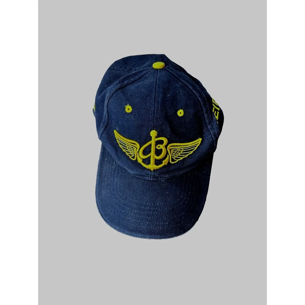 VTG BREITLING Cap Hat Men Strapback Blue Swiss Chronographs Timepiece Embroidery